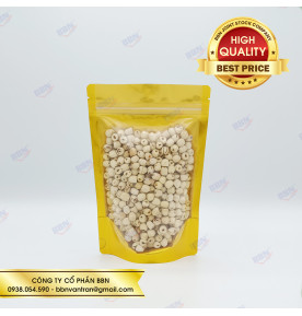 Túi zipper nhôm đáy đứng mặt trong mặt vàng (1kg)